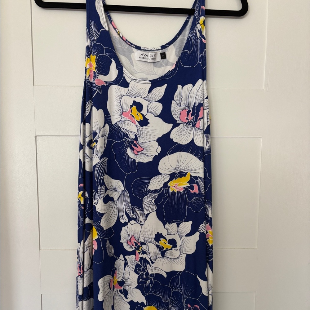 Ava Sky/Fighting Eel Indigo Oasis Dress Martini